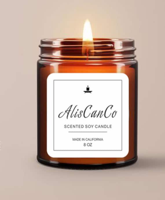 Editabel Candle Label Template 4x4 Tin Candle Label Custom | Etsy Ireland