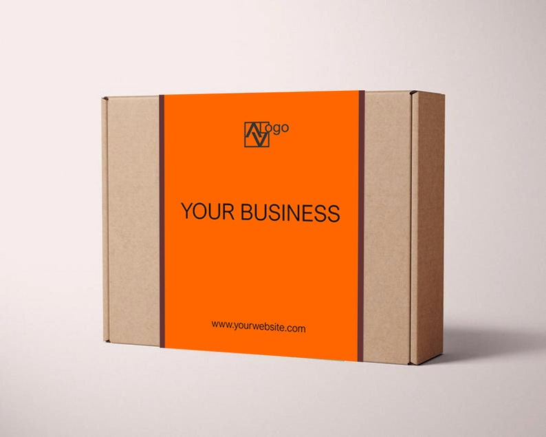 Orange Mailer Box Package Packaging Box Sleeves Luxurious Etsy