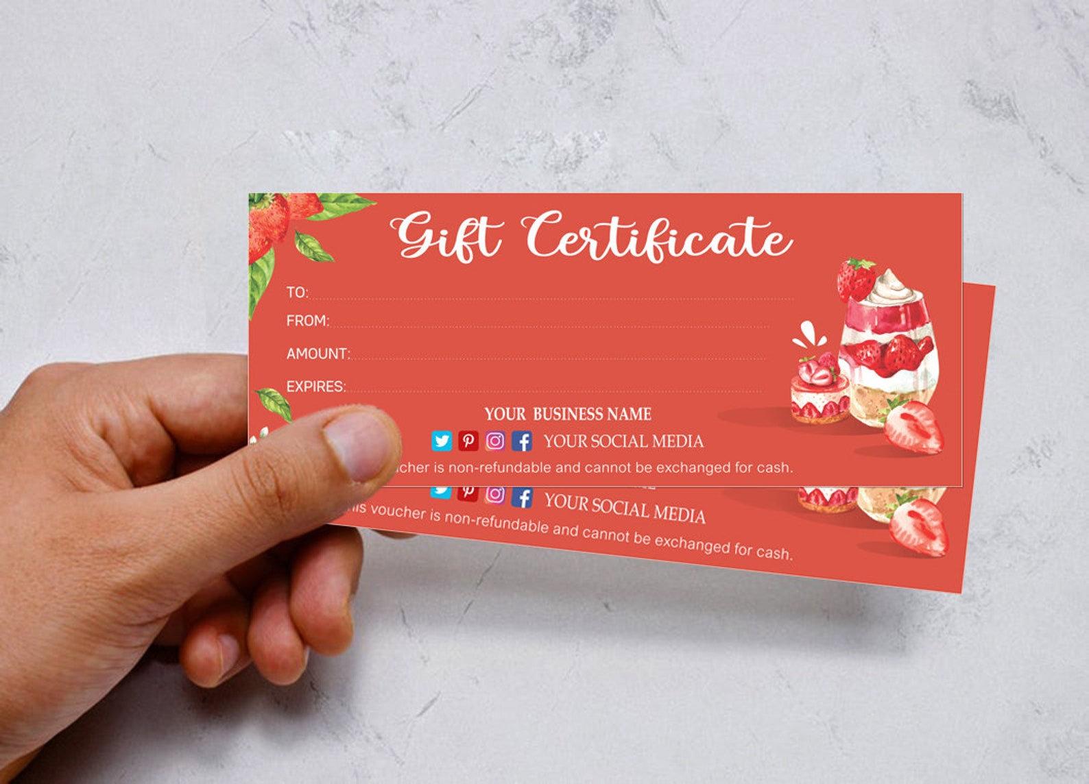 Bakery Sweets Gift Certificate Template Bakery Sweets Gift Etsy
