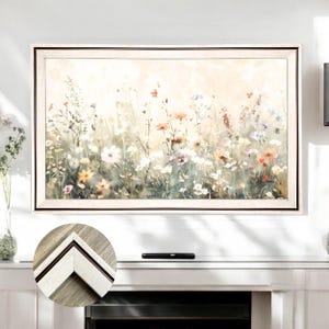 Minimalist Beige TV Frame, Cozy neutral Tv Frame, Scandinavian style frame, Custom Tv Frame, Modern Handmade Frame,Handmade Tv Frame L2238LV