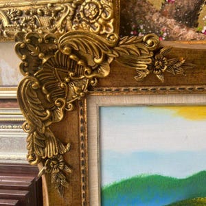 TV Frame | Ornate Gold Frame TV Cover | Antique Style TV Art Frame for Living Room Decor U88881NV image 4