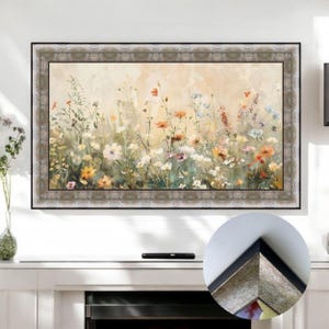Elegant Grey Frame for Samsung The Frame TV, Antique Finish Mount for TCL NEXTFrame TV, CanvasTV by Hisense L2219TV