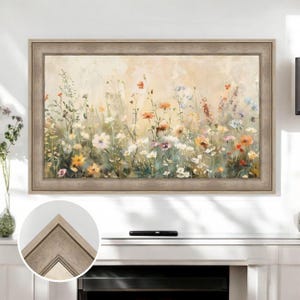 Tranquil light wood TV frame, Calming wood grain Tv Frame, Nature-inspired TV frame, Rustic modern TV frame, Handcrafted Tv frame L2254LV