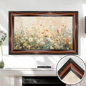 Custom Brown TV Frame, Samsung frame tv bezel, Custom brand Tv Frame, Customizable Tv Frame, Frame TV frames, Handmade TV frame L2213LM