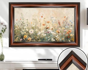 Custom Brown TV Frame, Samsung frame tv bezel, Custom brand Tv Frame, Customizable Tv Frame, Frame TV frames, Handmade TV frame L2213NV