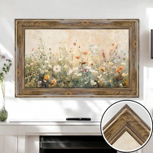 Rustic Oak TV Frame, Samsung Frame Tv Bezel, Custom brand Tv Frame, Decorative Frame TV, Frame TV frames, Handmade Tv frame L2211LM