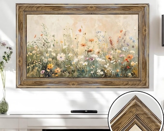 Rustic Oak TV Frame, Samsung Frame Tv Bezel, Custom brand Tv Frame, Decorative Frame TV, Frame TV frames, Handmade Tv frame L2211NM