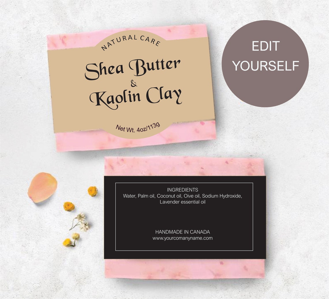 Editable Soap Label Template Hand Soap Label Printable Soap Etsy