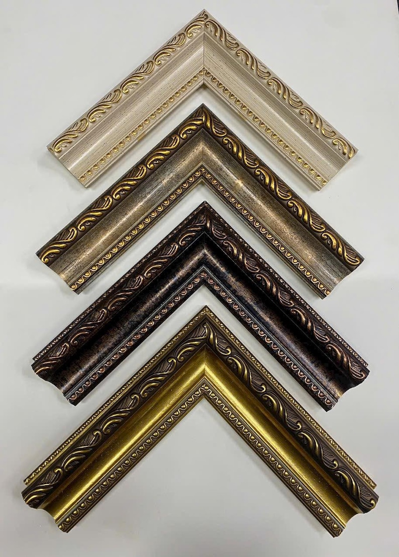 Creative Mark Museum Collection Gothic Ornate Picture Frame - 16x20, Black Gold Oil Painting Frames | 6 Pack | Closed Corner High-End Antique Style-618475