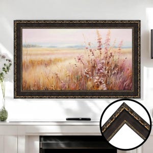 Vintage Ornate TV Frame, Gold Trim Decorative Bezel, Custom TV Frame Cover, Baroque Style TV Frame, Custom Tv frame L22011517LM