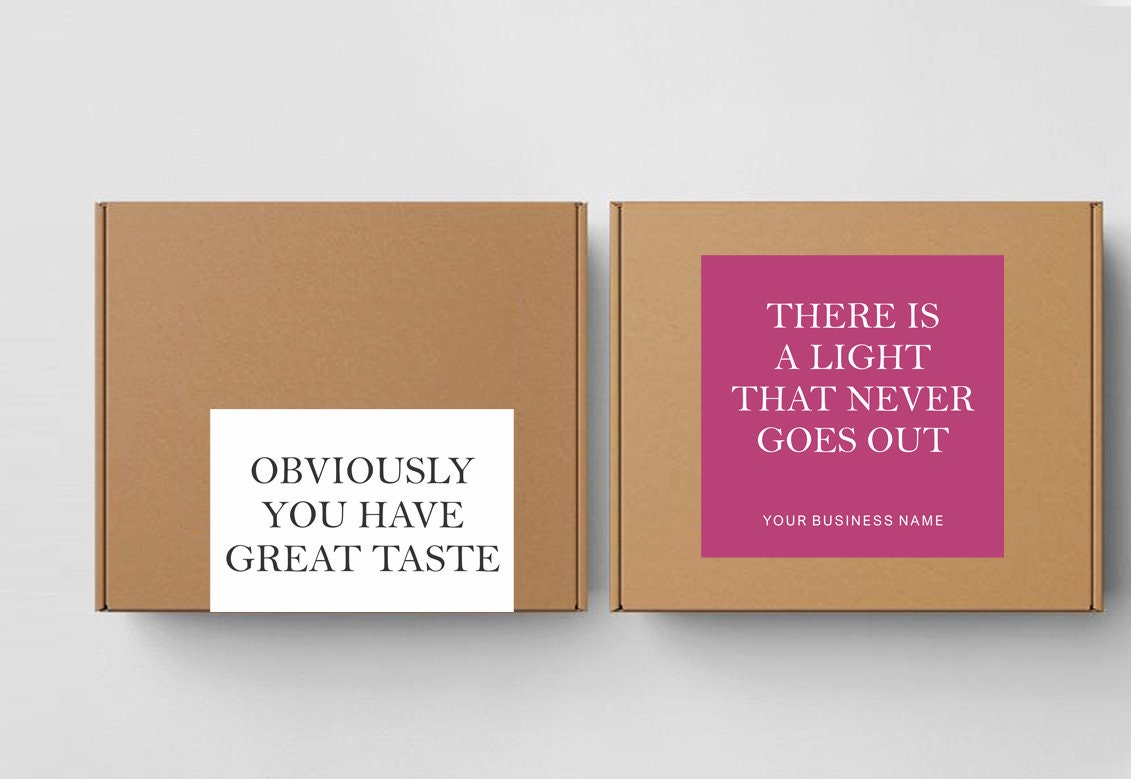 Editable Box Seal Sticker Box Seal Sticker Custom Packaging Etsy