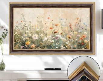 Elegante marco de TV con bisel marrón y dorado, marco de TV Samsung, marco de TV de marca personalizada, marco de TV personalizado, marco de TV de madera, marco de TV hecho a mano L2218LV