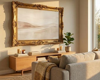 Ornate Gold TV Frame | Elegant Carved Bezel for Framed TVs, Home Decor U88881NV