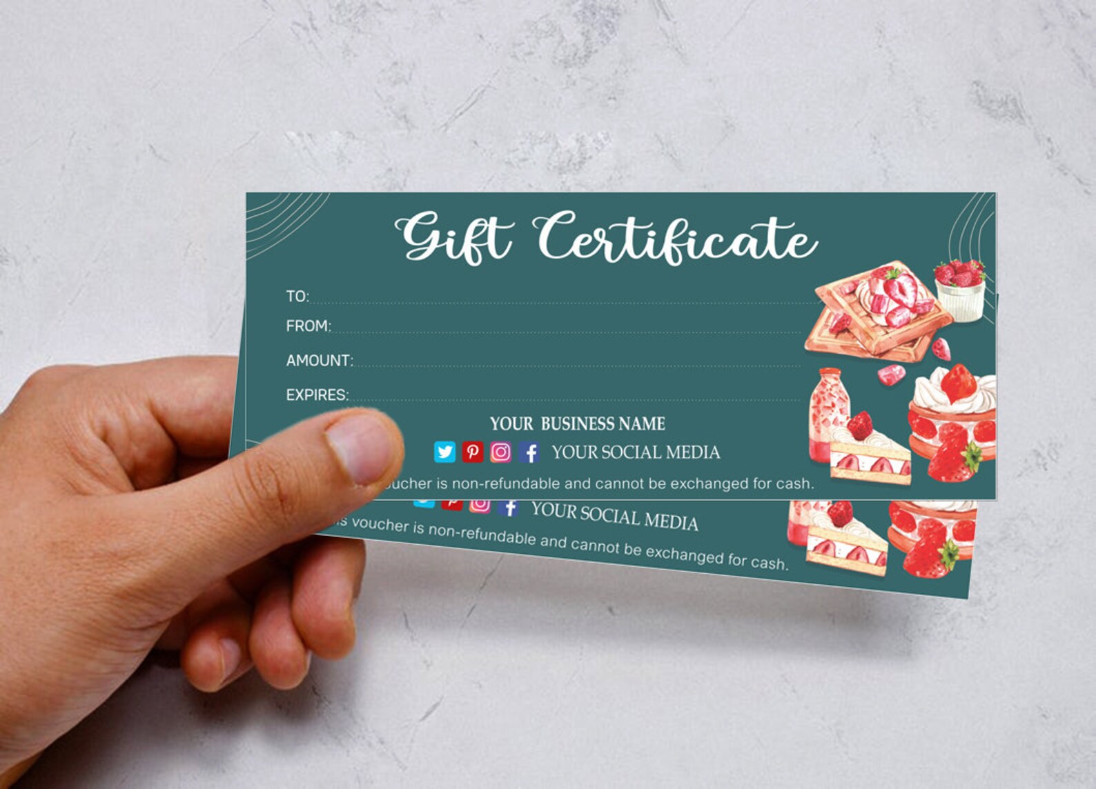 Editable Bakery Sweets Gift Certificate Template Bakery - Etsy