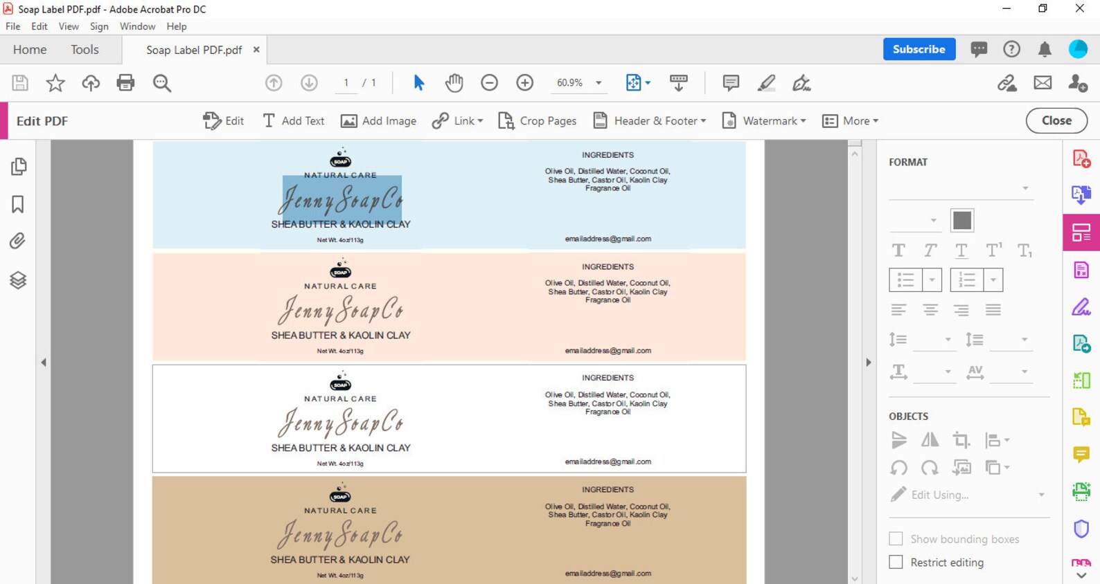 Soap Label Template, Printable Soap Labels Editable Template, Handmade