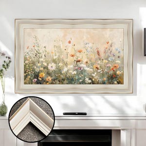 Op vintage geïnspireerde lijst voor Hisense-tv | Decoratieve houten tv-rand | Aangepaste lijsthoes voor CanvasTV | Hisense tv-lijst art 02 L2209ML