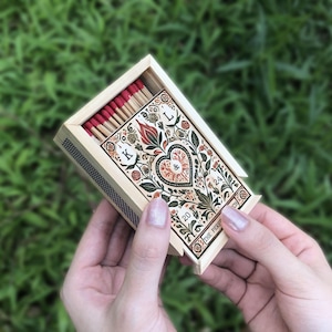 Boîte d'allumettes en bois personnalisée pour couples, grande boîte d'allumettes personnalisée pour couples, cadeau d'anniversaire pour couples, cadeau pour lui, cadeau pour elle L1119LL
