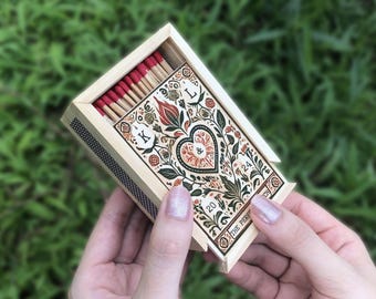 Custom Wooden Matchbox Art for Couples, Personalized Couples Large Matchbox, Anniversary gift for Couples, Gift For Him,Gift for Her L1119LL