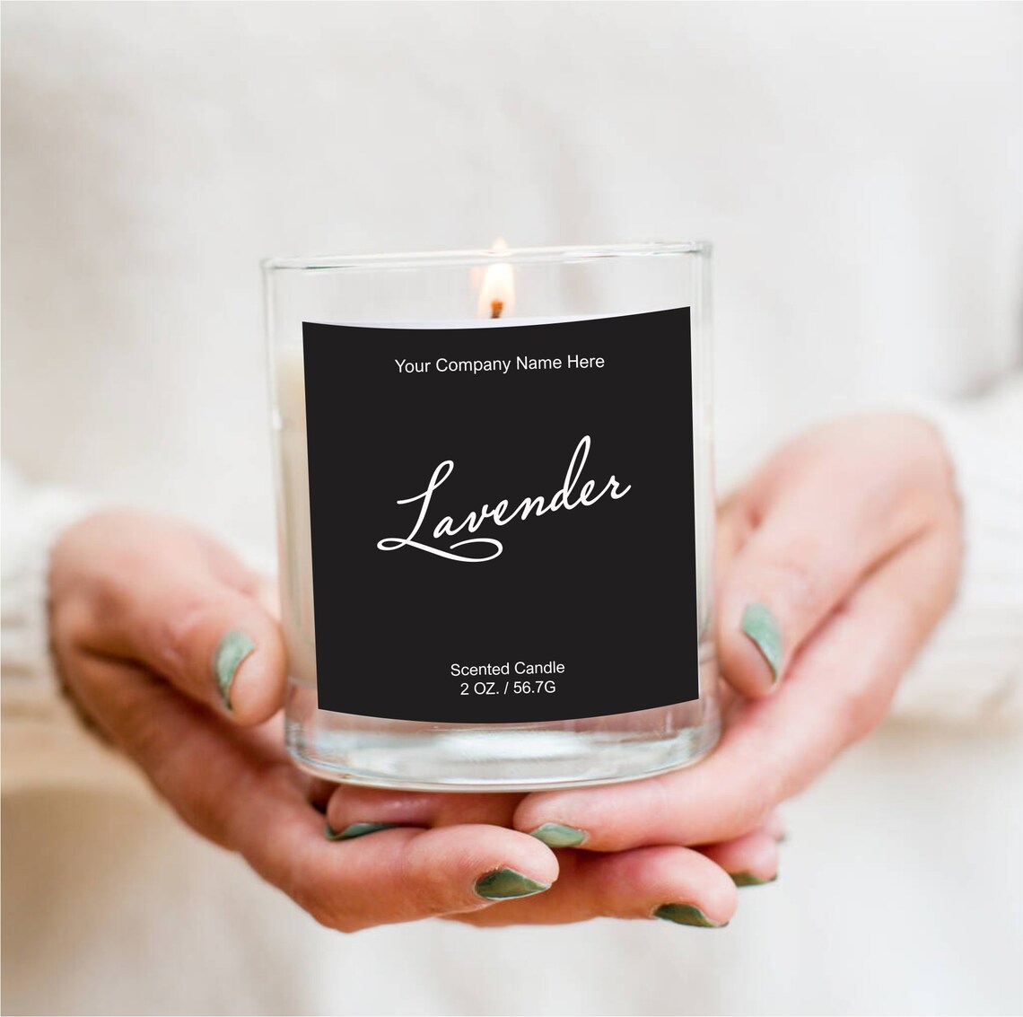 Editabel Candle Label Template 3x3 Candle Labels Write On Etsy
