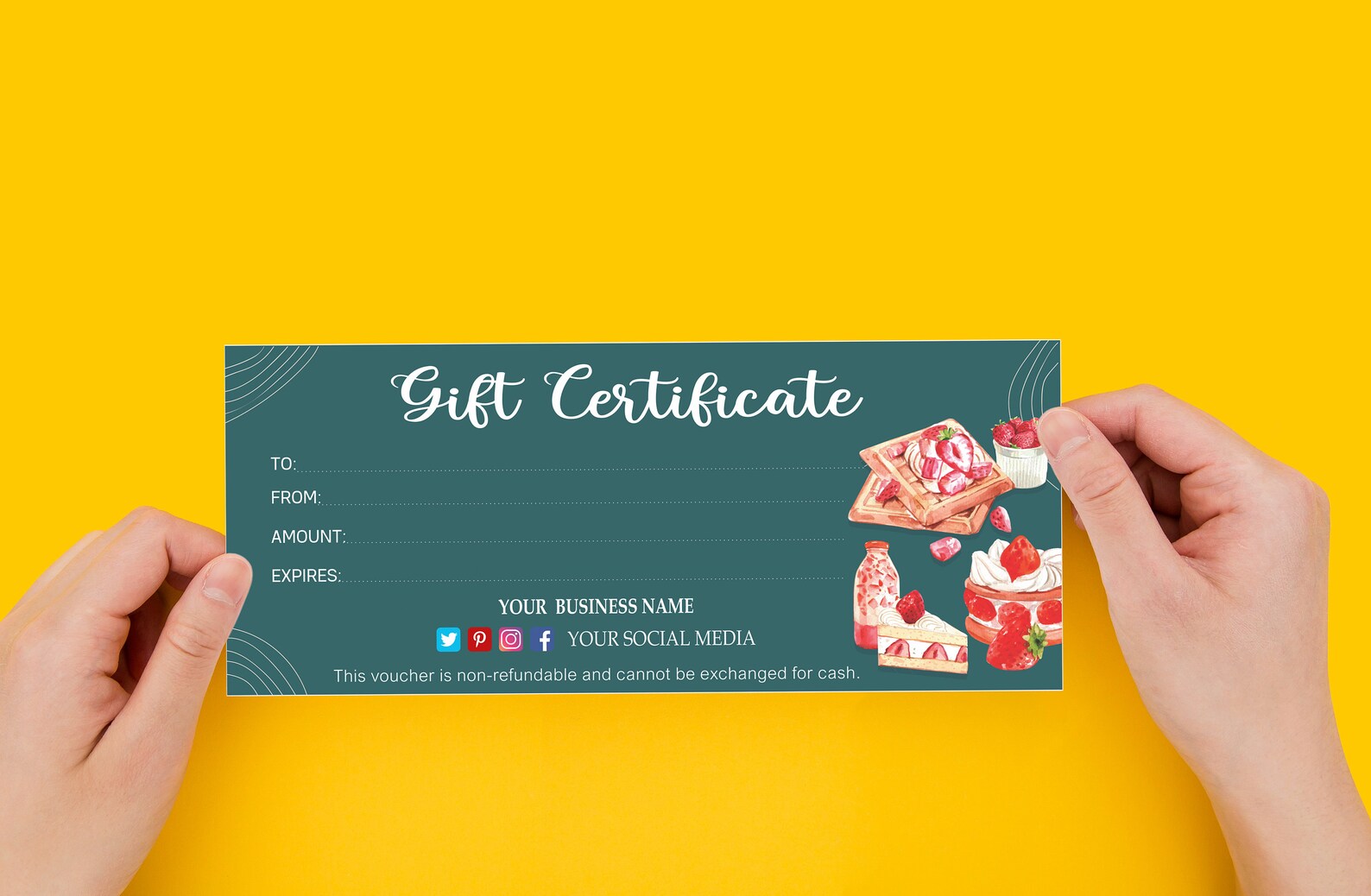 Editable Bakery Sweets Gift Certificate Template Bakery | Etsy