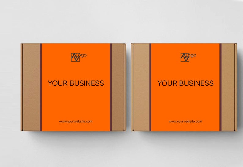 Orange Mailer Box Package Packaging Box Sleeves Luxurious Etsy