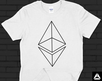 Ethereum Logo T-Shirt, Geometric Crypto Tee