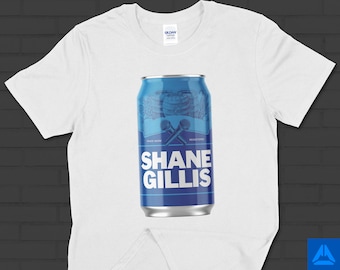 Shane Gillis Beer Can T-Shirt - Gilly and Keeves Podcast Merch