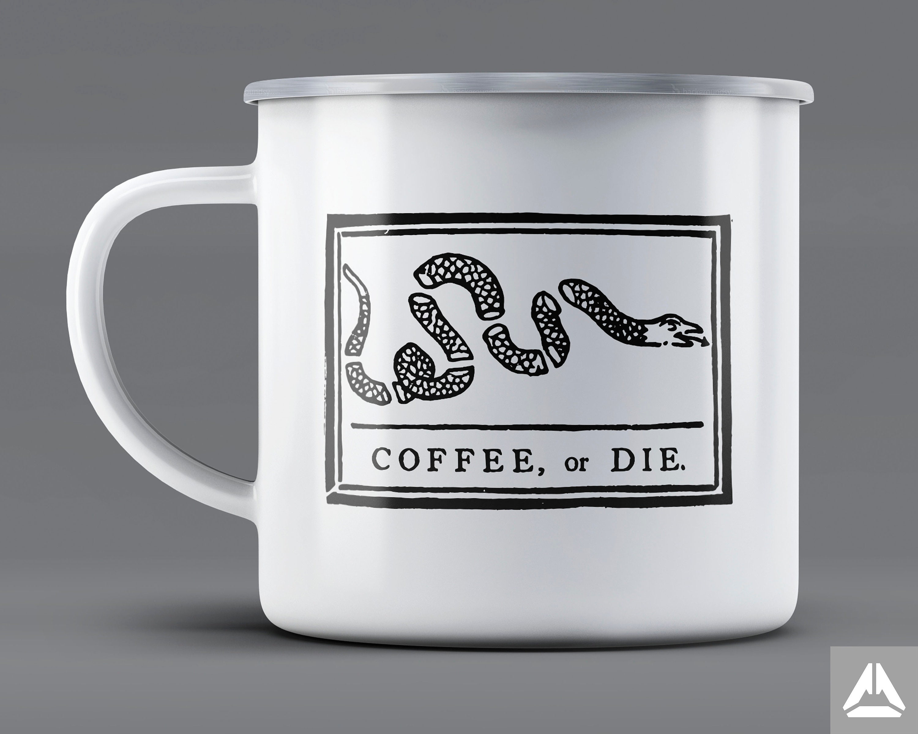 Coffee or Die Enamel Mug Join or Die Mug Camp Mug Coffee Etsy