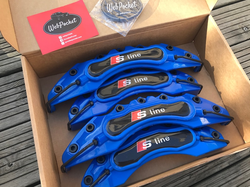 Audi Sline Blue Big Brake Caliper Covers A1 A3 A4 A5 A6 A7 A8 Etsy