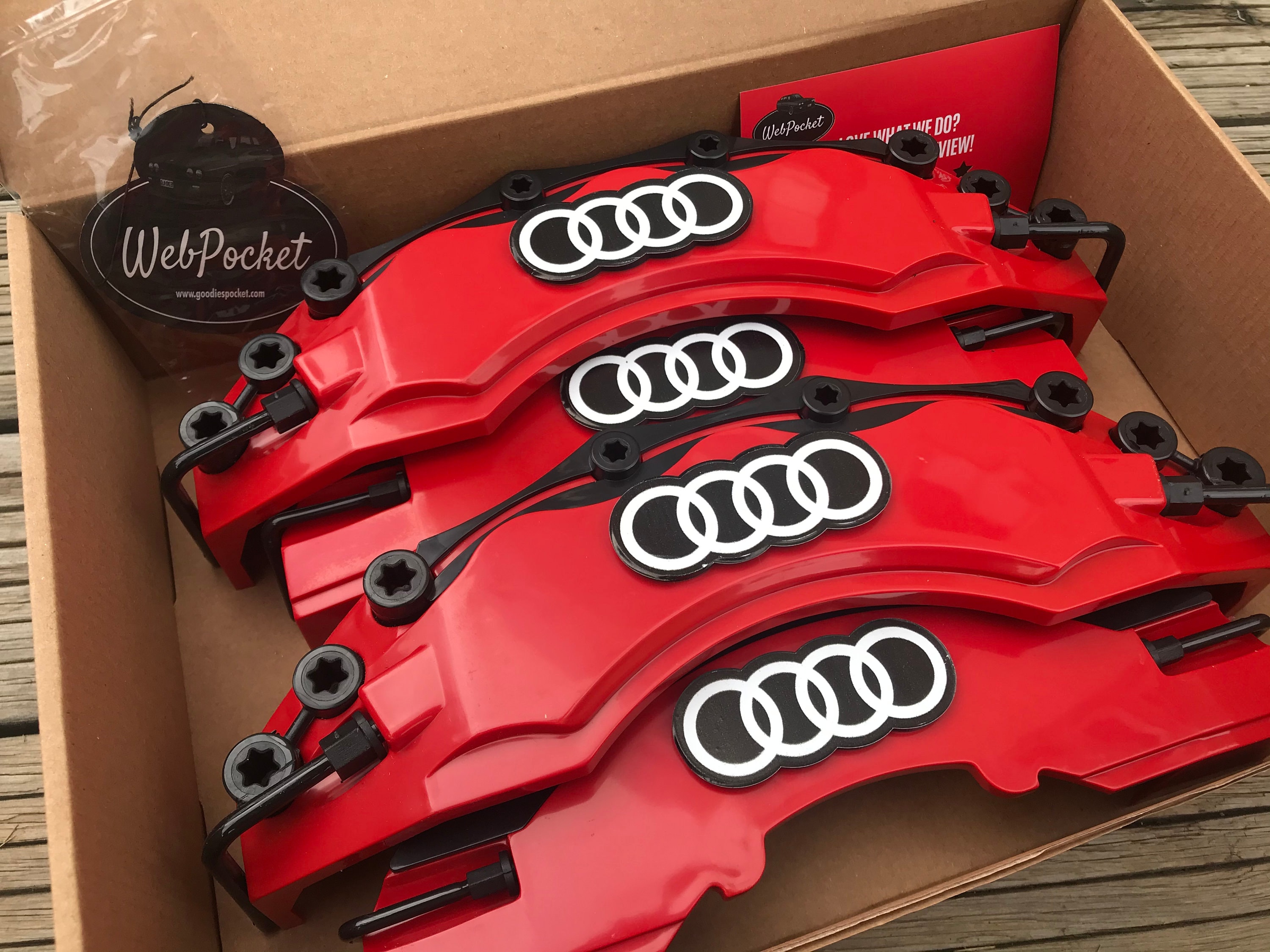 4Pc Big Brake Caliper Cover for Audi Red A1 A3 A4 A5 A6 A7 A8 Etsy
