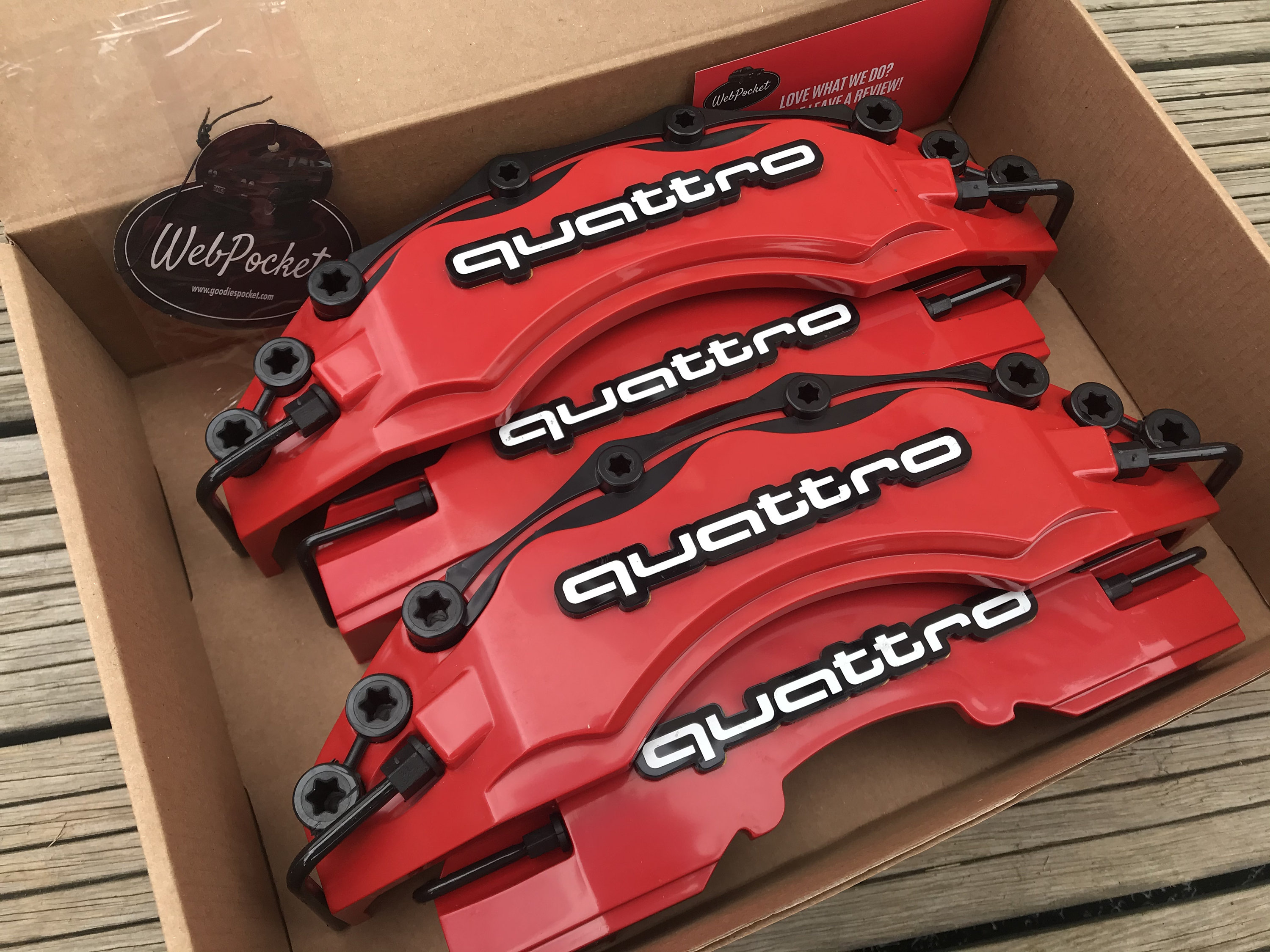 4Pc Big Brake Caliper Cover for Audi Quattro Red A1 A3 A4 A5 Etsy
