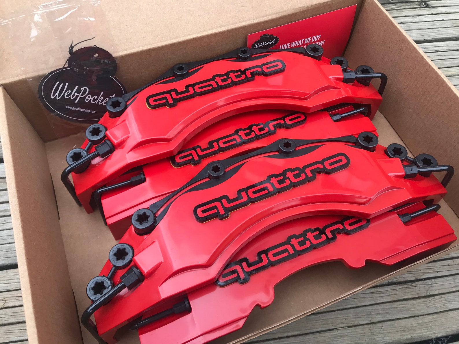 4Pc Big Brake Caliper Cover for Audi Quattro Red A1 A3 A4 A5 Etsy