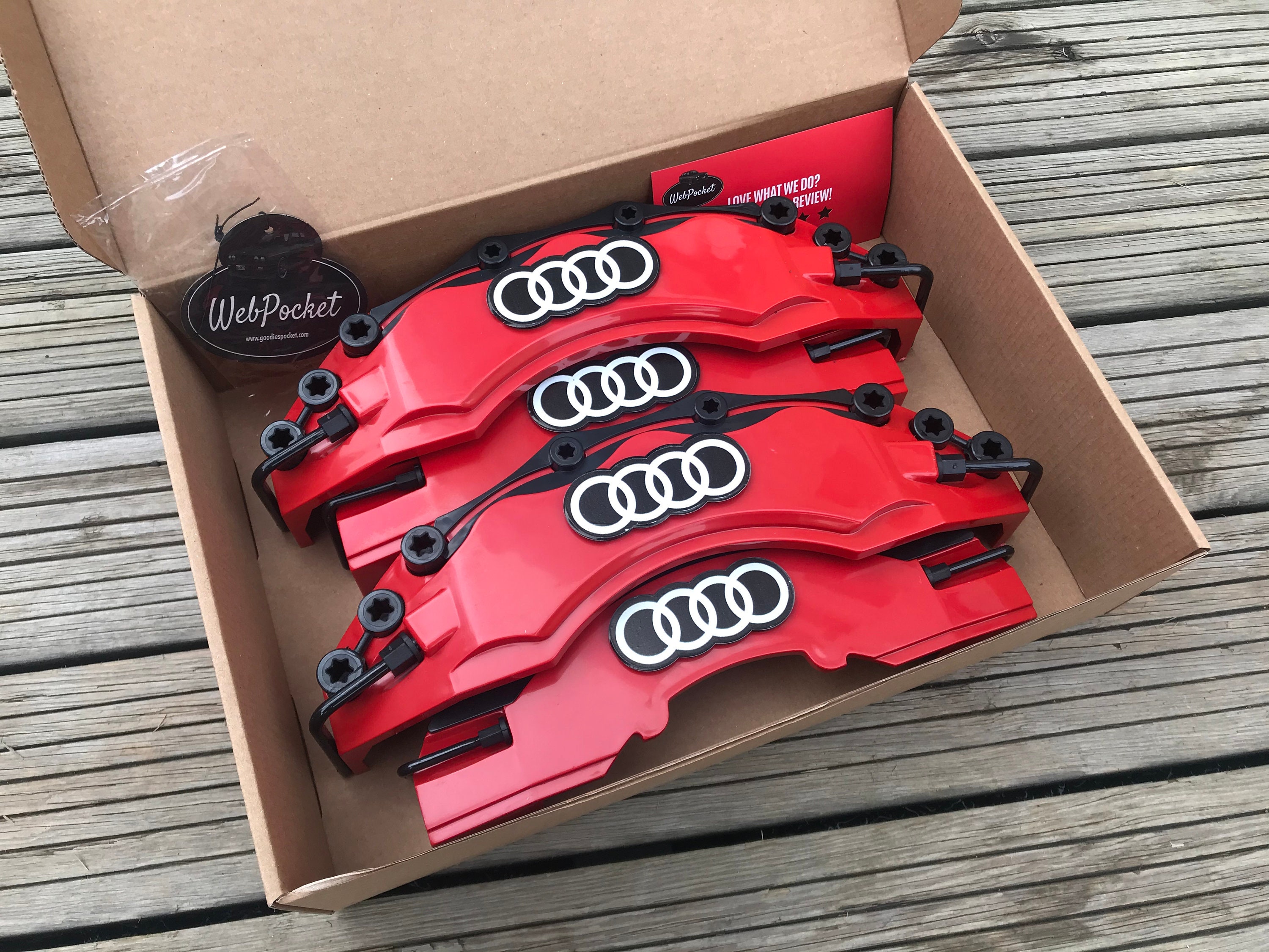 4Pc Big Brake Caliper Cover for Audi Red A1 A3 A4 A5 A6 A7 A8 Etsy