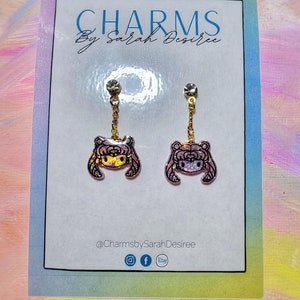Sailor Gaurdians Chibi Earrings, Moon, Mercury, Mars, Jupiter, Venus, Uranus, Neptune, Saturn, Pluto, Chibiusa