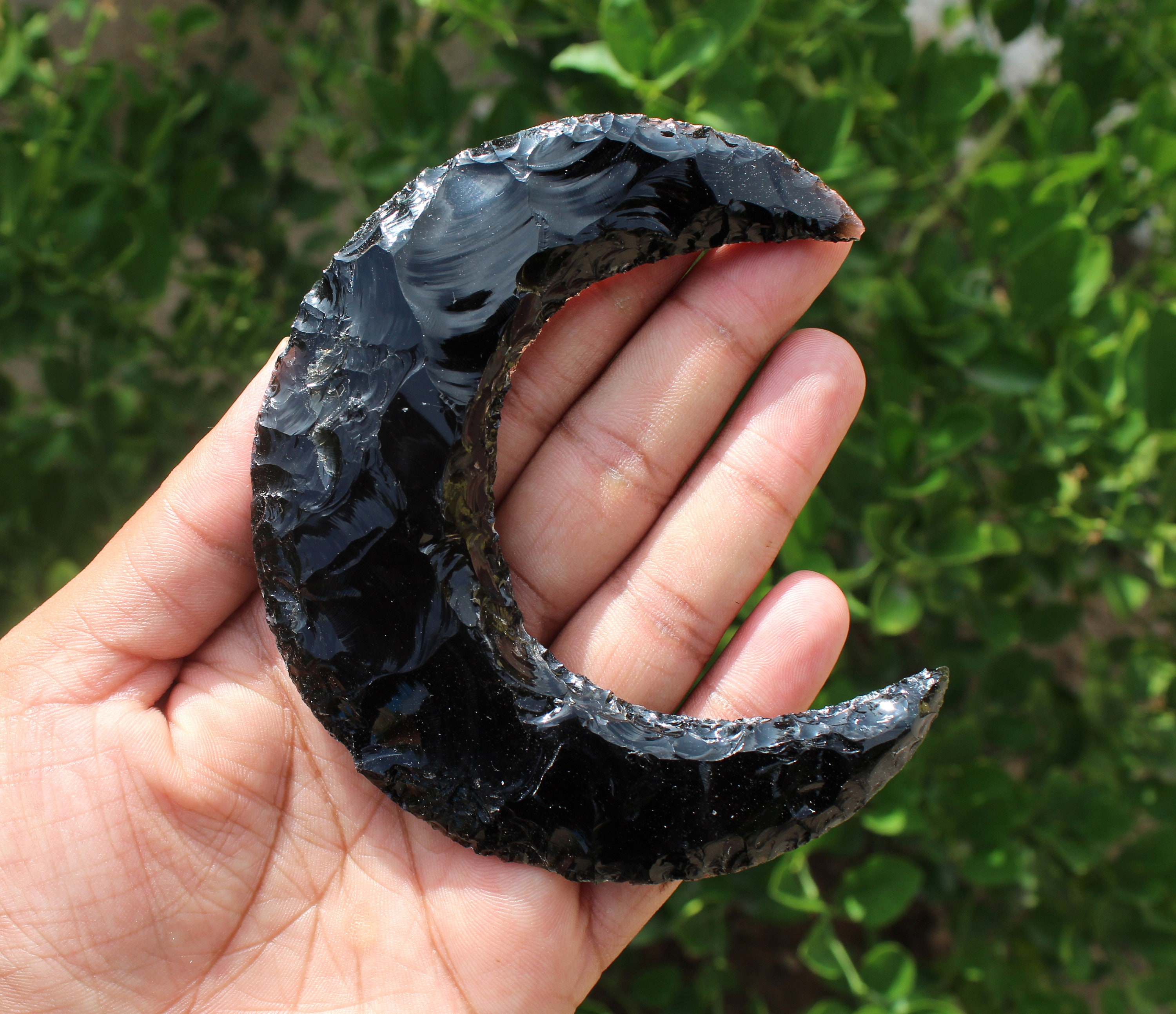 Black Obsidian Moon Crystal + Selenite Wand + Selenite Turtle Bowl