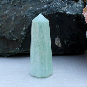 Natural 80 Mm Amazonite Point Tower - Etsy