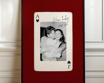Personalized Playing Card Photo Print | Couple's Gift Canva Template (Digital Download)