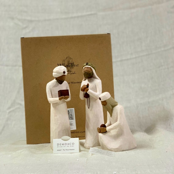 Sculpted Hand-Painted Nativity Figures Willow Tree The Three Wisemen 3-Piece Set