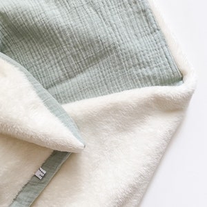 Personalized baby blanket double gauze/fleece comforter Baby blanket image 1
