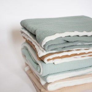 Personalized baby blanket double gauze/fleece comforter Baby blanket image 4