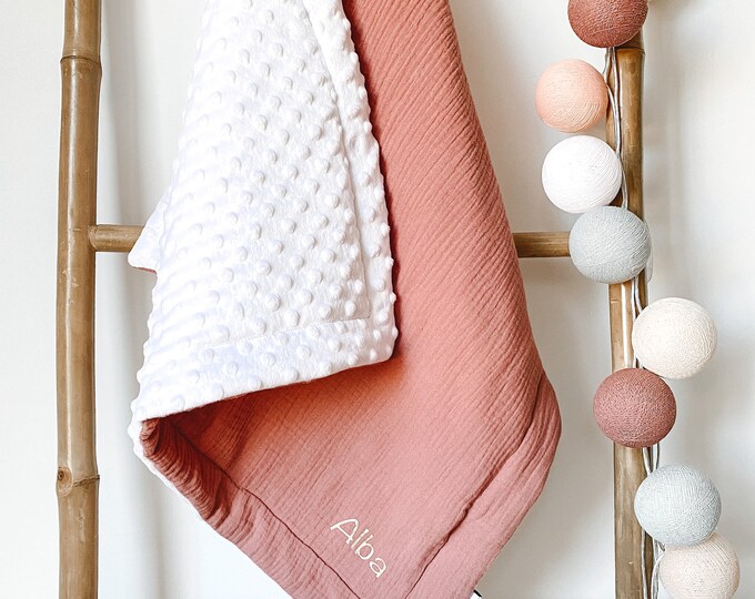 Couverture bébé personnalisable double gaze modèle naissance - Etsy France