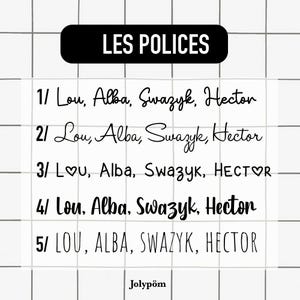 5 polices au choix