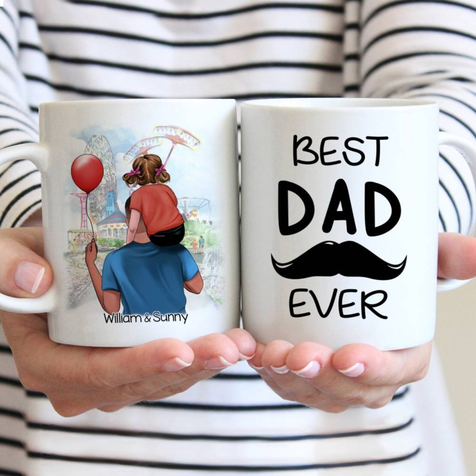 Father And Daughter Mug Best Dad Ever Mug Personalized mug Etsy