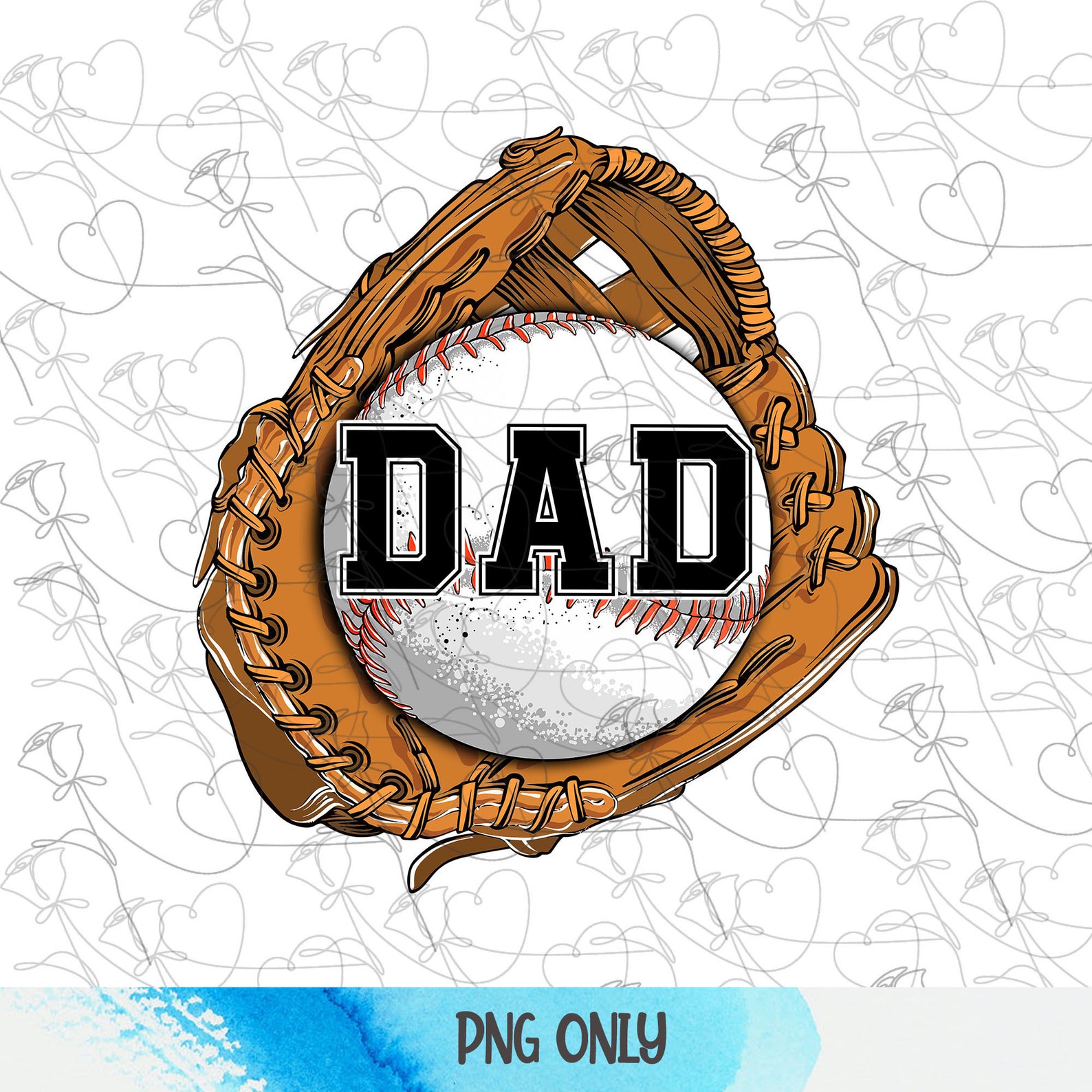 Baseball Dad png Baseball png Dad png Fathers Day png Etsy