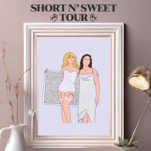 Custom portrait with Sabrina Carpenter, Custom faceless DIGITAL Portrait, Illustration, Custom Gift, Sweet ‘n short, Espresso