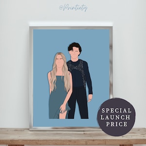 Personalisiertes Gesichtsloses Portrait mit TIMOTHEE CHALAMET, Timothée, Personalisiertes DIGITALES Portrait, personalisierte Illustration, Geschenkidee, Berühmtheit, Fan