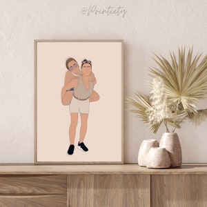 Custom Faceless Portrait, Custom DIGITAL Portrait,Personalized Illustration,Custom Gift Idea,Friends Portrait, Couple Portrait, Mother's day
