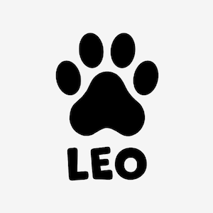 Personalized Paw Print Vinyl Decal