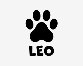 Personalized Paw Print Vinyl Decal