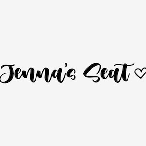 Girlfriends Seat Personalized Name Decal